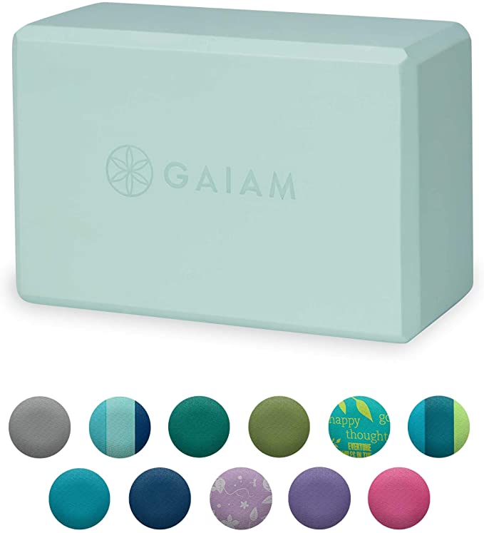 Gaiam Yoga Block - Supportive Latex-Free EVA Foam Soft Non-Slip Surface for Yoga